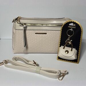 NWT Cream Crossbody Bag with FREE Mini Pouch Bag Charm and FREE Dust Cover
